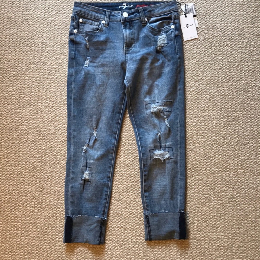 7 FOR ALL MANKIND Girls Skinny Boyfriend Jeans